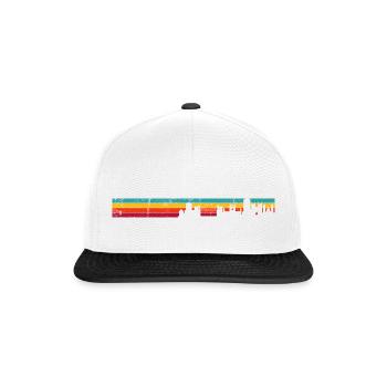 Bristol skyline retro - Snapback Cap - white/black - Front