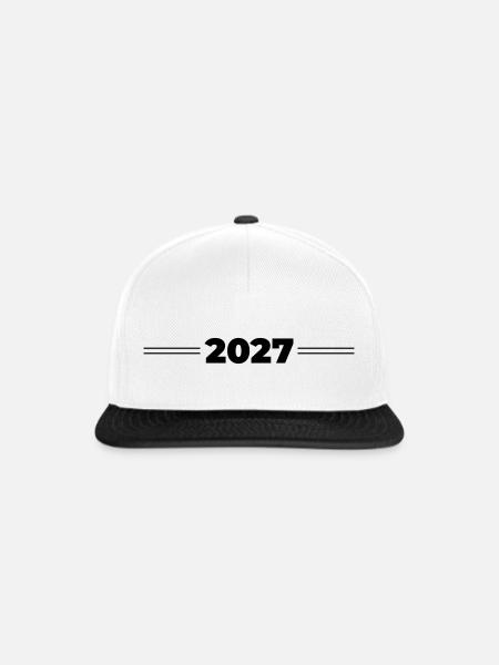 2027 Jahr - Snapback Cap - Weiß/Schwarz