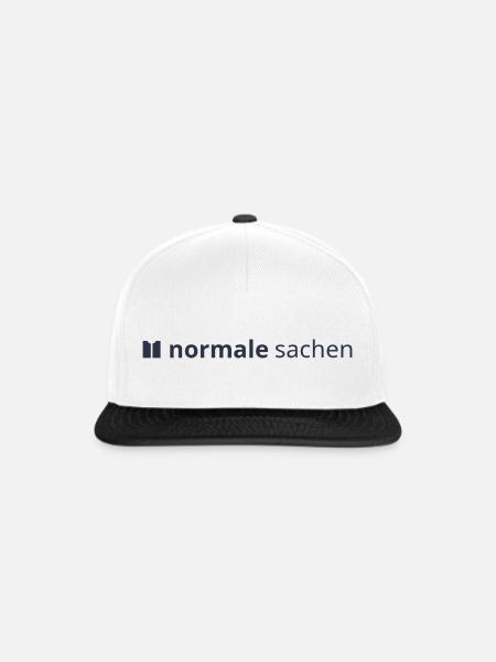 Normale Sachen Logo blau - Snapback Cap - Weiß/Schwarz