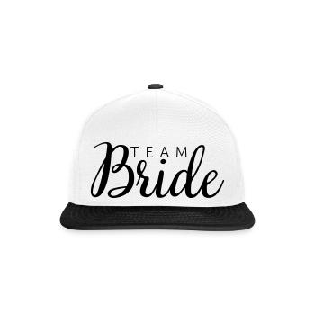 Team Bride - Snapback Cap - Weiß/Schwarz - Vorne