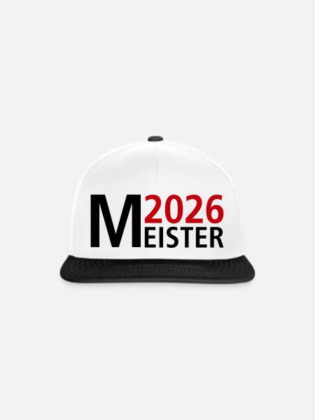 Meister 2026 Meisterschaft - Snapback Cap - Weiß/Schwarz