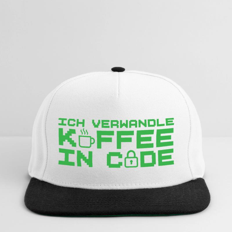 Informatik Verwandle Kaffee in Code Programmierer Snapback Cap