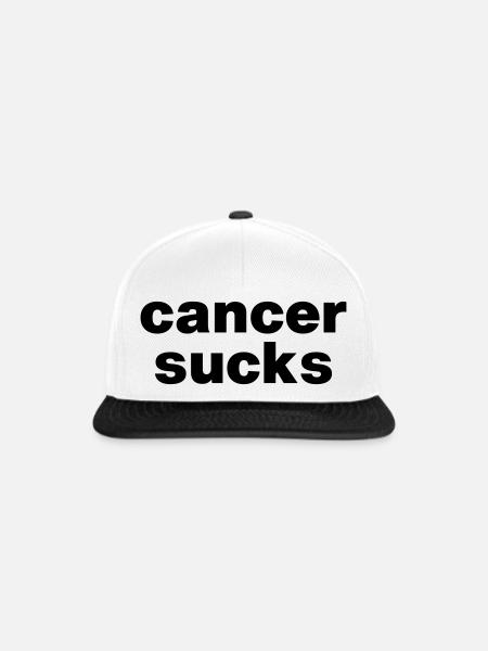 cancer sucks - Snapback Cap - Weiß/Schwarz