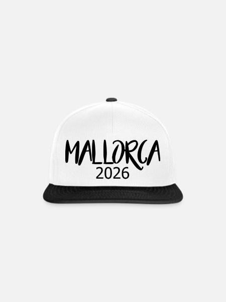 Mallorca_2026 - Snapback Cap - Weiß/Schwarz