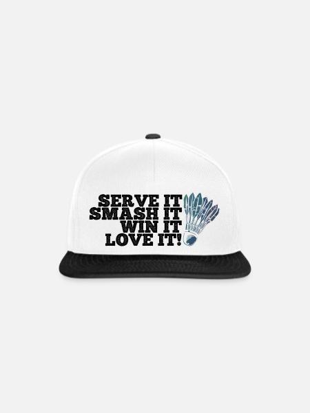 Badminton - Snapback Cap - Weiß/Schwarz