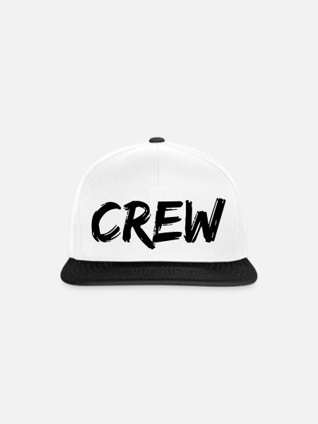 crew - Snapback Cap - Weiß/Schwarz