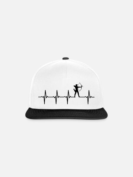 Bogenschießen Herzschlag-Bogenschießen - Snapback Cap - Weiß/Schwarz