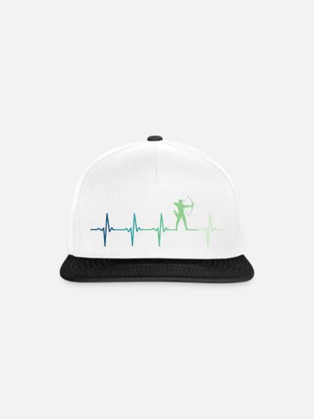 Bogenschießen Bogenschießen Herzschlag - Snapback Cap - Weiß/Schwarz