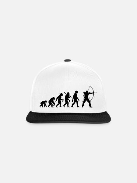 Bogenschütze Evolution Für Hobby Bogenschießen - Snapback Cap - Weiß/Schwarz
