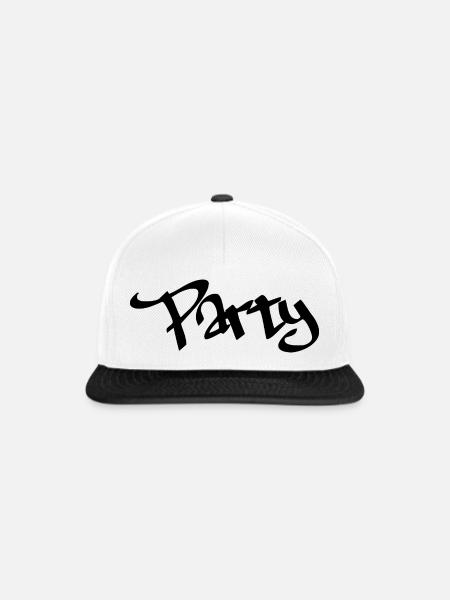 Party - Snapback Cap - Weiß/Schwarz