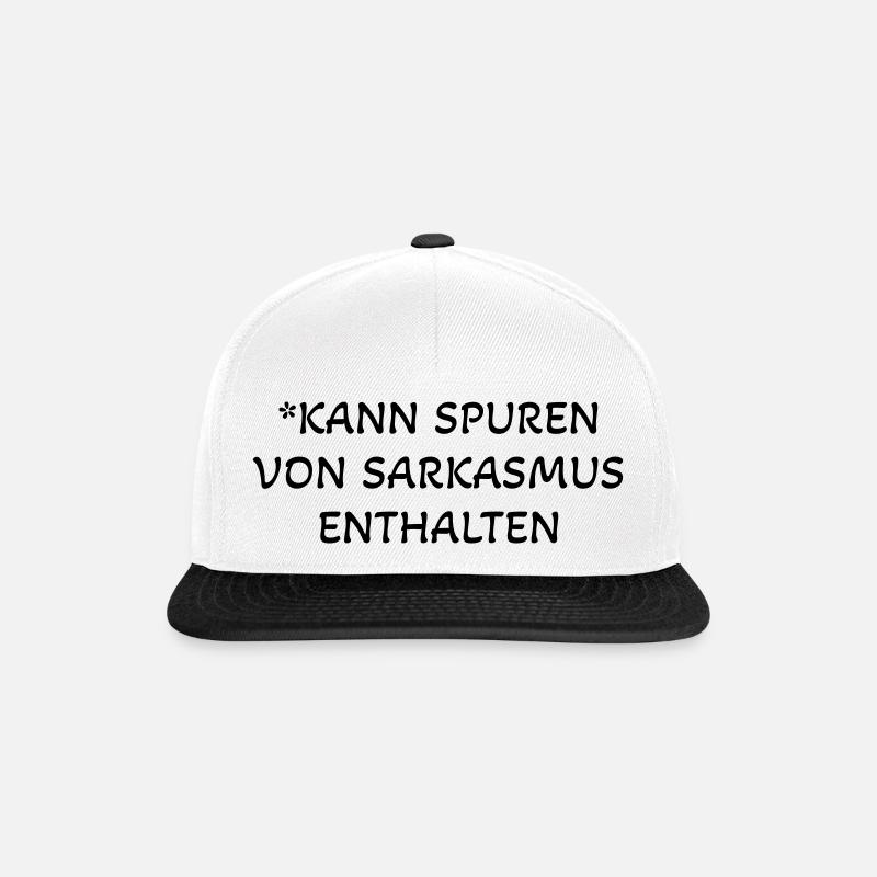 sarcasm traces saying humor - Snapback Cap - white/black