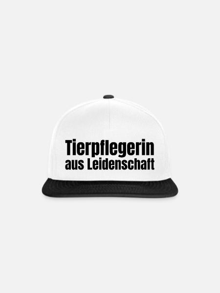 Tierpflegerin aus Leidenschaft Tiere Geschenk - Snapback Cap - Weiß/Schwarz
