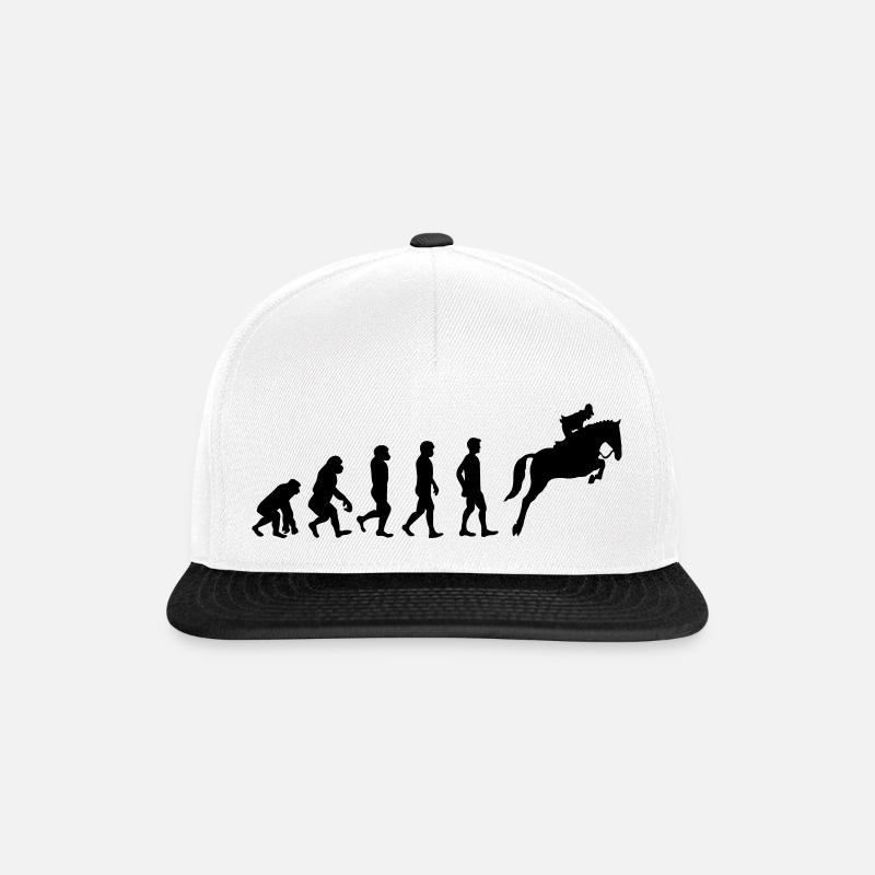 Évolution du cheval - Casquette snapback - blanc/noir
