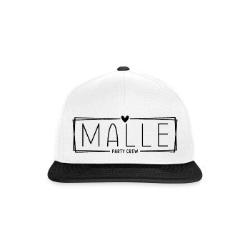 Malle Party Crew - Snapback Cap - Weiß/Schwarz - Vorne