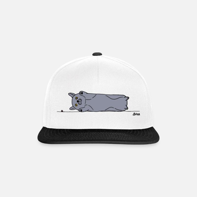 Lovely Cat - Snapback Cap - Weiß/Schwarz