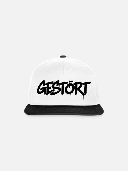 GESTÖRT - Snapback Cap - Weiß/Schwarz