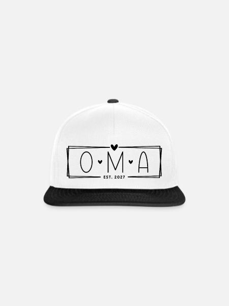 Oma 2027 - Snapback Cap - Weiß/Schwarz