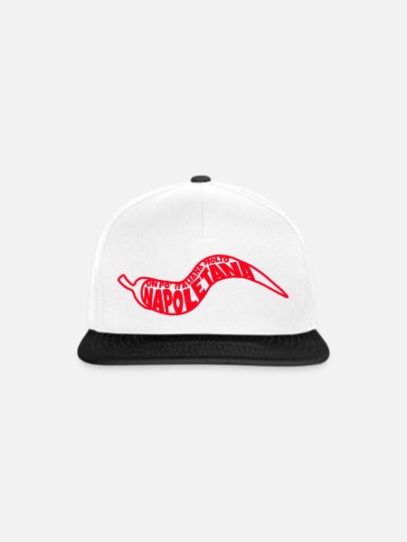 Napoli Pepper Typo-Art - Snapback Cap - Weiß/Schwarz