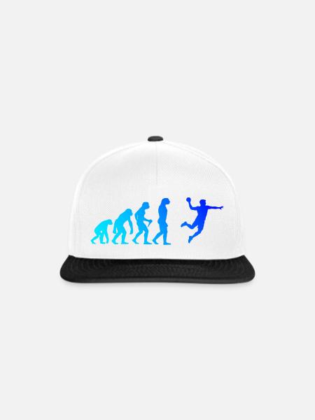 Geschenkidee für den Kreisläufer mit Handballspiel - Snapback Cap - Weiß/Schwarz