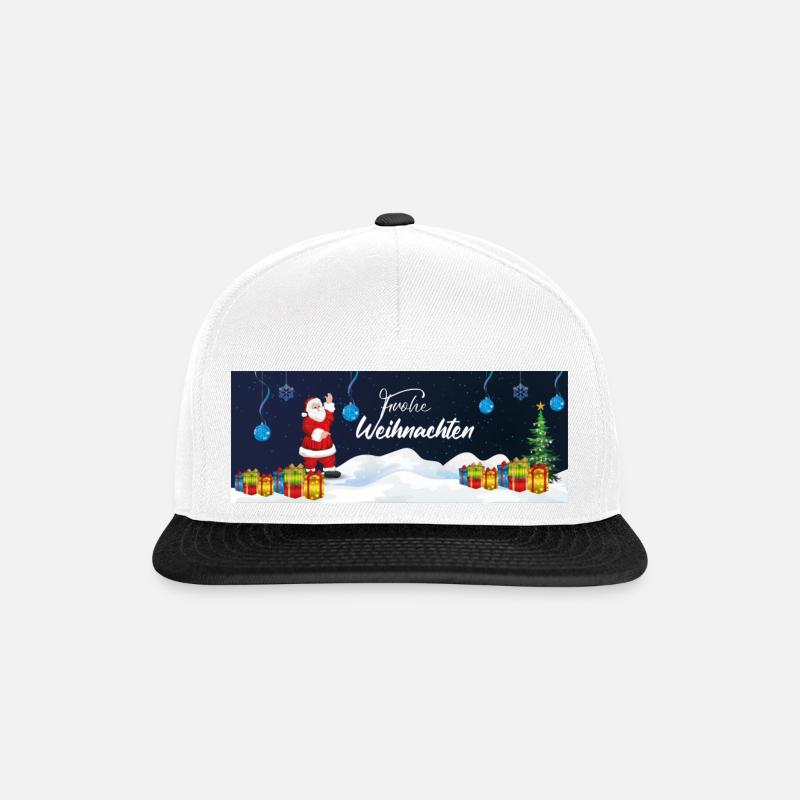 Mug 11 Weihnacht 2 - Snapback Cap - Weiß/Schwarz