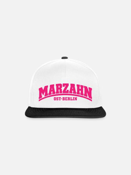 Marzahn - Ost-Berlin - Bezirk - Deutschland - Snapback Cap - Weiß/Schwarz