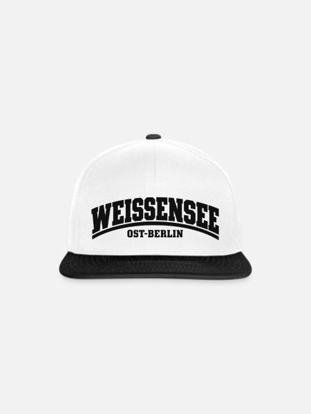 Weißensee - Ost-Berlin - Bezirk - Deutschland - Snapback Cap - Weiß/Schwarz