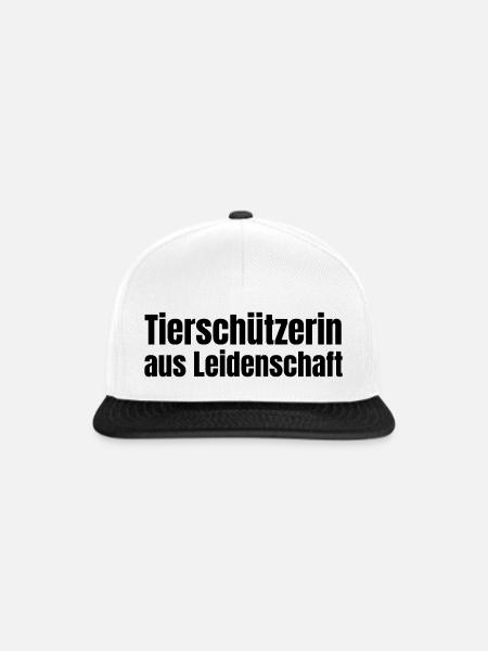Tierschützerin aus Leidenschaft Tiere Geschenk - Snapback Cap - Weiß/Schwarz