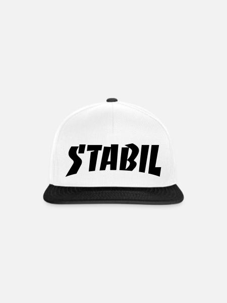 STABIL - SKATE - Snapback Cap - Weiß/Schwarz