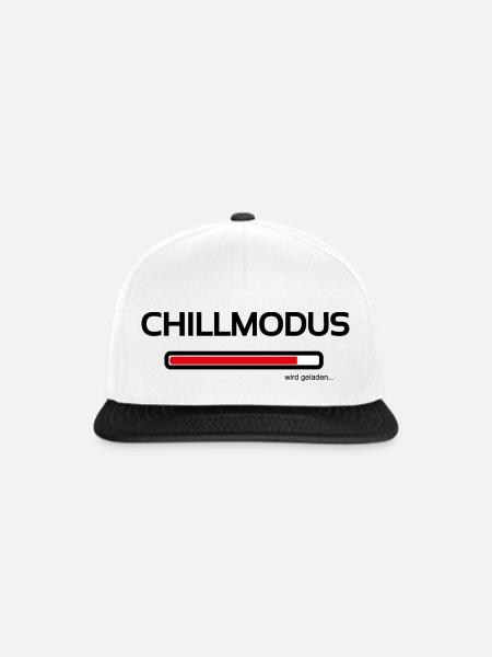 Chillmodus - heute wird nur noch ausgeruht - Snapback Cap - Weiß/Schwarz