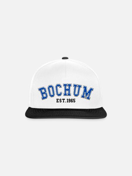 Bochum Est. 1965 - Snapback Cap - Weiß/Schwarz