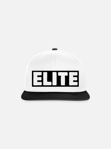 elite - Snapback Cap - Weiß/Schwarz