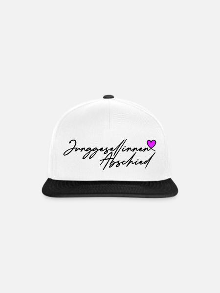 Junggesellinnen Abschied Herz - Snapback Cap - Weiß/Schwarz