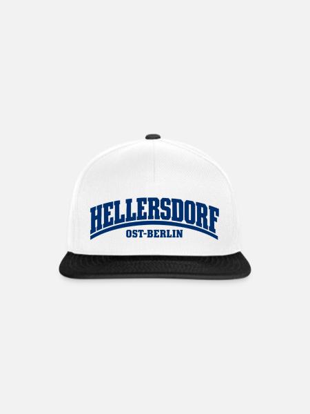 Hellersdorf - Ost-Berlin - Bezirk - Deutschland - Snapback Cap - Weiß/Schwarz