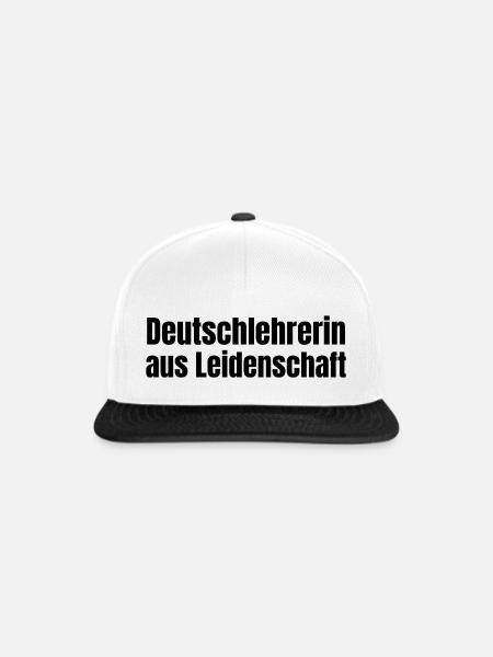 Deutschlehrerin aus Leidenschaft Geschenk - Snapback Cap - Weiß/Schwarz