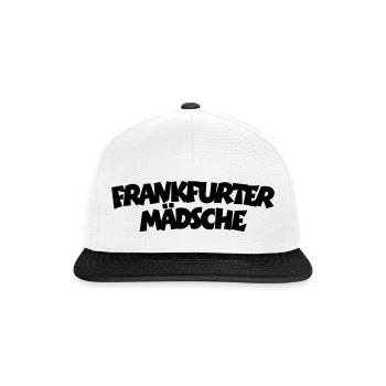 Frankfurter Mädsche (Schwarz) - Snapback Cap - Weiß/Schwarz - Vorne