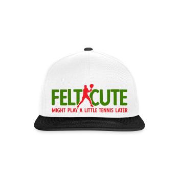 Tennisplatz Spruch Für Tennis - Snapback Cap - Weiß/Schwarz - Vorne