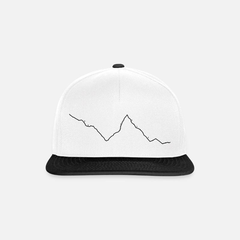 Bergsteigen - Snapback Cap - Weiß/Schwarz