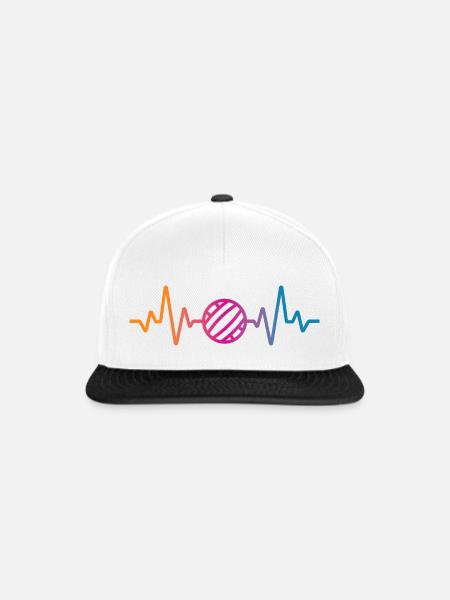 Volleyball Herzschlag - Snapback Cap - Weiß/Schwarz