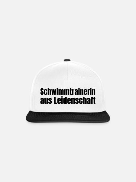 Schwimmtrainerin aus Leidenschaft Verein Geschenk - Snapback Cap - Weiß/Schwarz