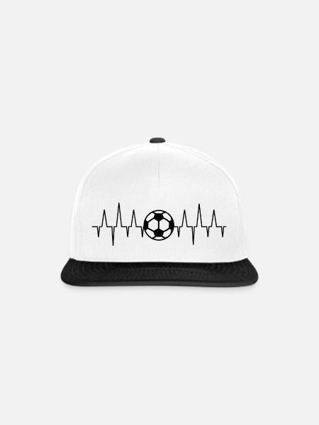 Fußball Herzschlag - Snapback Cap - Weiß/Schwarz