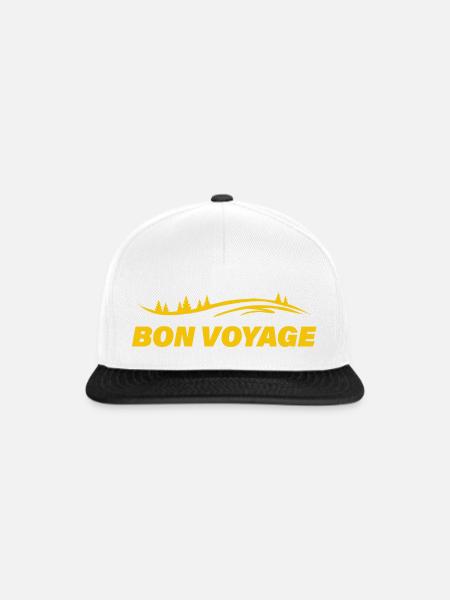 BON VOYAGE - Snapback Cap - Weiß/Schwarz