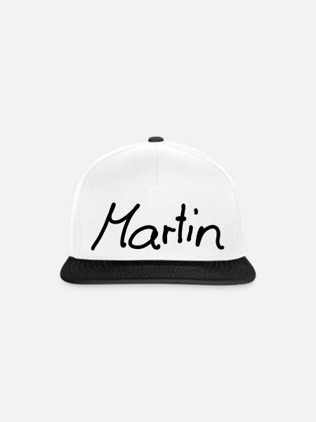 Martin - Snapback Cap - Weiß/Schwarz