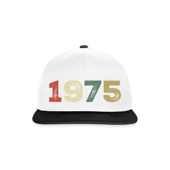 1975 Born 1975 - Snapback Cap - white/black - Front