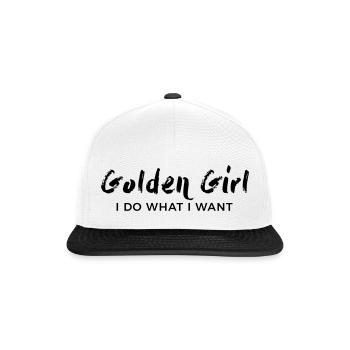 Golden Girl – I do what I want - Snapback Cap - Weiß/Schwarz - Vorne