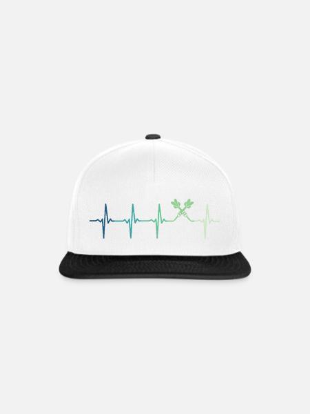 Darts Herzschlag Darts - Snapback Cap - Weiß/Schwarz