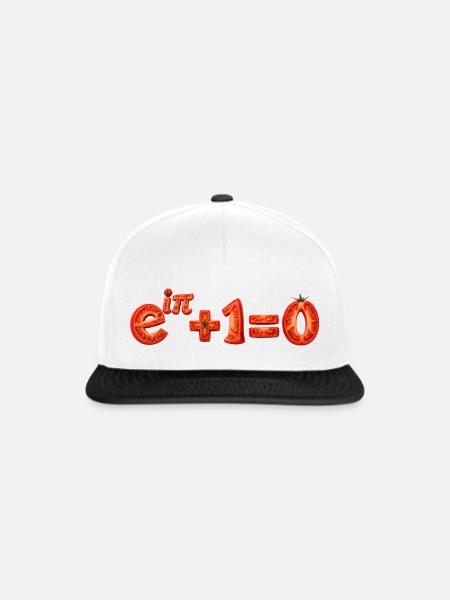 Euler Tomato Mathematik-Identität - Snapback Cap - Weiß/Schwarz