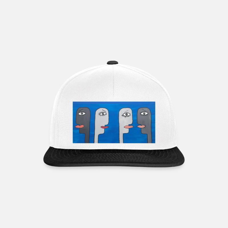 Wallersee 4 - Snapback Cap - white/black