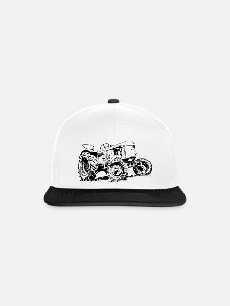 Traktor D25 - Snapback Cap - Weiß/Schwarz