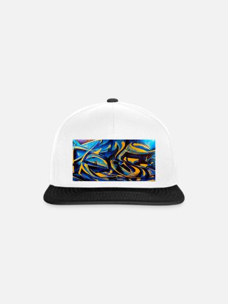 Graffiti Lisboa 2 - Snapback Cap - Weiß/Schwarz