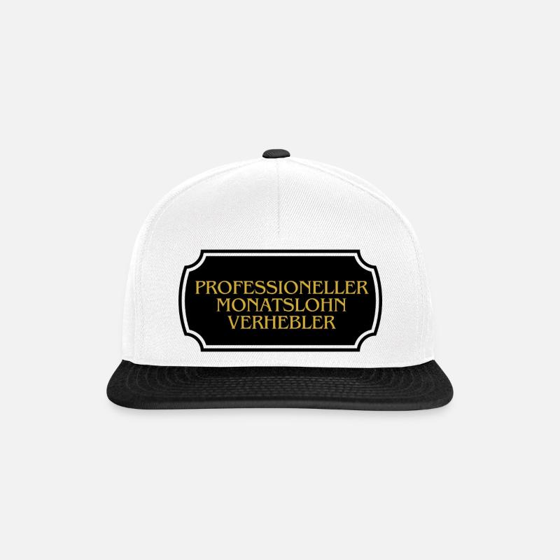 Professioneller Monatslohn verhebler - Snapback Cap - Weiß/Schwarz